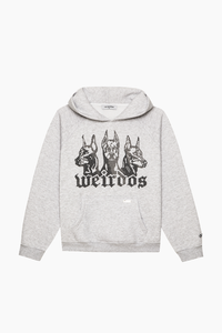 GREY FOG rhinestone oversized hoodie